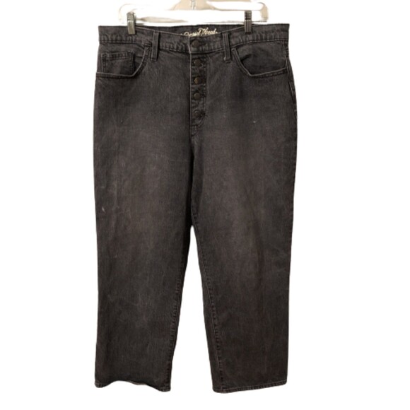 Universal Thread High-Rise Vintage Straight Jeans 14/32R Gray Denim Button Fly - Picture 2 of 10